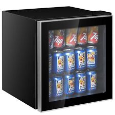 Beverage Cooler and Refrigerator 60 Can Capacity Mini Fridge with Glass Door