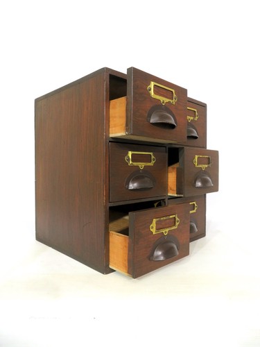 Vintage drawer index filing - 6,