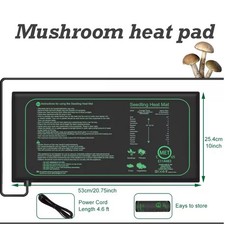 WATERPROOF MUSHROOM HEAT MAT with digital thermostat.