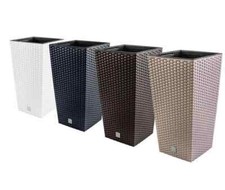 Tall Planter Plant Flower Pot Outdoor Garden Weatherproof with Insert Rattan