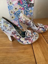 Irregular Choice Women's Shoes Floral ✨ Glitter Size 41 UK 7.5 Nick of Time