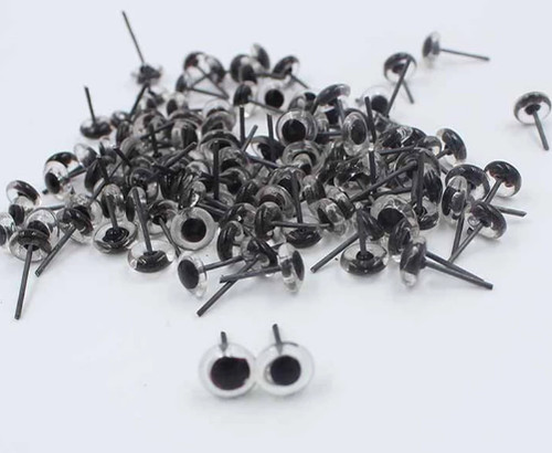 Clear glass pin eyes 5 - clear,