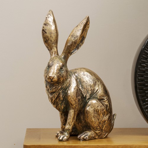 Antique gold rabbit ornament - gold,
