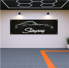Corvette Stingray Flag Banner