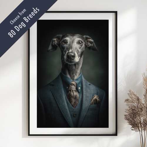 Smartly dressed dog portrait - dog,