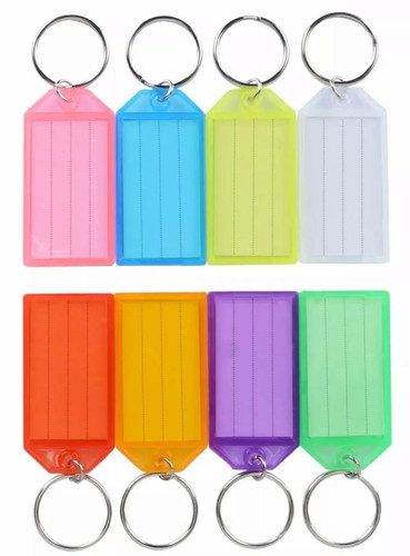 Plastic click key - plastic, labels