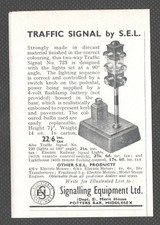 SIGNALLING EQUIPMENT LTD.  Model Traffic Lights : Original Vintage 1951 Advert