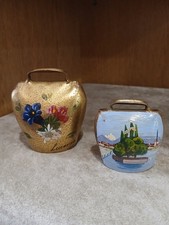 2x Painted Swiss Cow Bells
