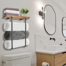 Towel Rack Wall Mounted Easy to Install Bathroom Towel Rack for Salon RV SPA