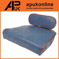 Blue Seat & Backrest Cushion Set Orange Piping for Fordson Major Power Tractor