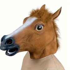 Latex Full Horse Head Mask - Hallween & Cosplay