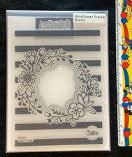Sizzix wildflower frame stamp and word die