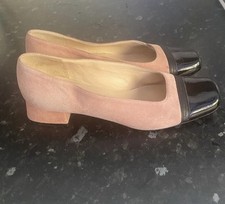 Salvatore Ferragamo ShoesBlack Leather+pink Suede Size Uk 5 Good Condition