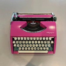 Olympia pink typewriter with