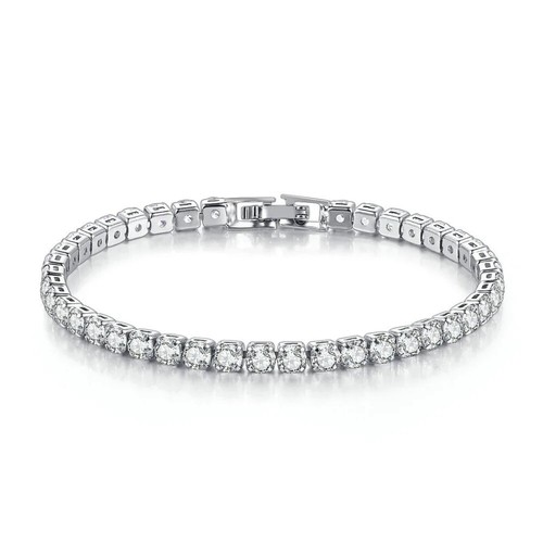Silver cubic zirconia - silver, cz