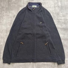 Lacoste Zip-Up Knit Jersey Track Jacket in Crocodile Leather, Size L, RT