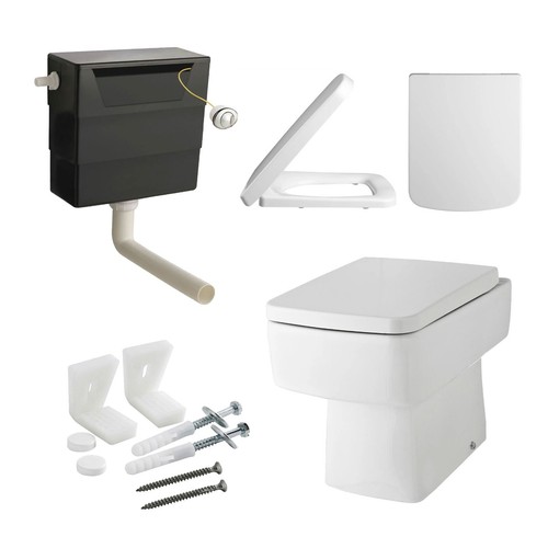 Bathroom back wall toilet - to,