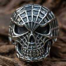 Spider Man Skull Ring .925 silver Spidey Marvel Superhero Biker Men's Women's