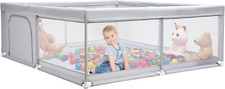 BEJOY Large Baby Playpen 180x200cm, compact and strong with foam protection and