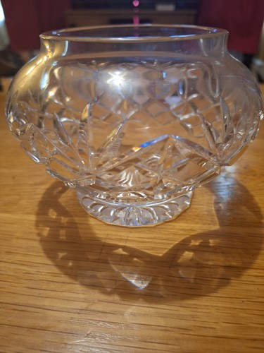 Vintage cut crystal rose bowl - rose,