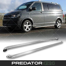STAINLESS STEEL SIDE BARS SKIRT PROTECTION FOR VW TRANSPORTER T5 T5.1 SWB 03-23