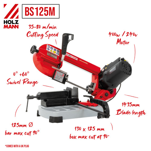 Holzmann metal bandsaw bs125m - holzmann,