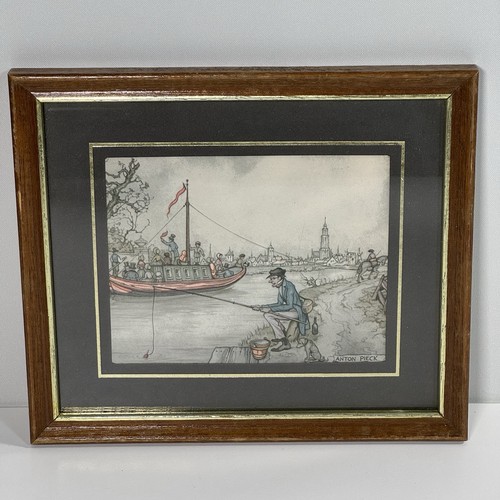 Vintage anton pieck - anton, framed