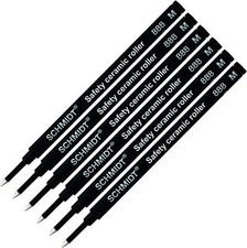 Schmidt 888 Rollerball Black Medium Refill Waterman Compatible Refills x 6