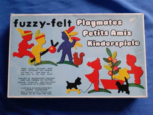Vintage retro boxed fuzzy felt - vintage,