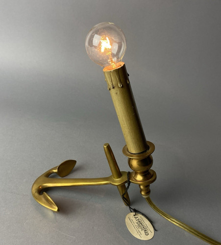 Vintage brass lamp - lamp,
