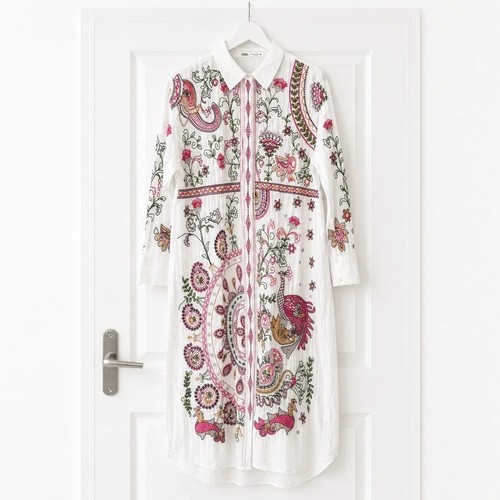 Zara off white embroidered - zara,
