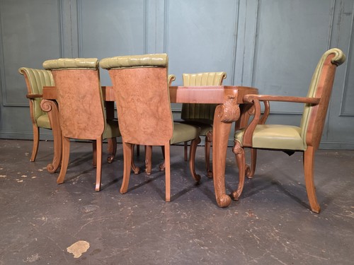 Art deco walnut table - walnut, and