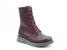 	HEAVENLY FEET - Martina4 | Ladies/Womens Lace Up/Zip Up Wedge Boot Burgundy