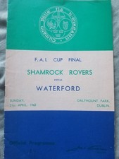 Waterford V Shamrock Rovers 1968 Cup Final programme Dalymount Park
