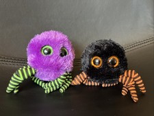 VGC Ty Beanie Boo Crawler Spidey the Halloween Spiders Purple Black Excellent