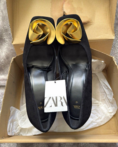 Zara black suede - square, toe