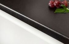 Matt Black Laminate Kitchen Worktops, 38mm Thick, Rounded Edge - Various Sizes