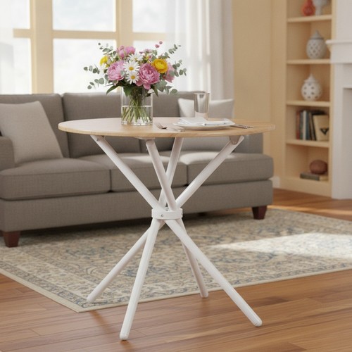 Scandinavian oak round dining - oak,