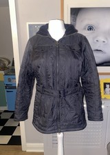 Women’s Navy Barbour Grace Polar quilt Hooded Jacket Size 18