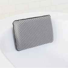 LUXURY GREY RELAXING SPONGY CUSHIONED BATH SPA PILLOW HEAD NECK REST
