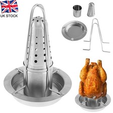 BBQ Beer Can Chicken Roaster – Vertical Nonstick Grill Rack Chicken Holder Stand