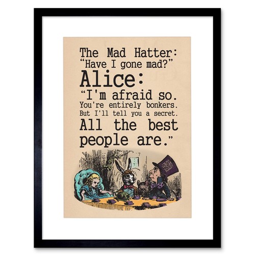 Alice wonderland framed art - alice, in