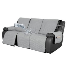 Waterproof Recliner Sofa Cover with Pocket, 1-Piece Reversible Couch Cover fo...