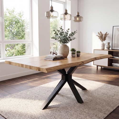 Durable wooden dining table - dining,