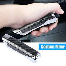 1x Black Carbon Fiber Car Hand Brake Protector Decor Cover Universal Accessories