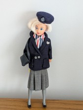British Airways Doll Air Stewardess Flight Attendant Doll Small Vintage 1980s