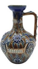 Royal Doulton Lambeth Jug Floral Pattern Ceramic 1878 Vintage T2360 D99
