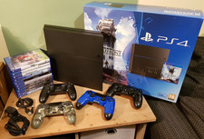PS4 500gb PlayStation Console Bundle With 4 Controllers, 10 Games / BOXED