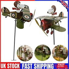 Snoopy Pilot Flying Biplane