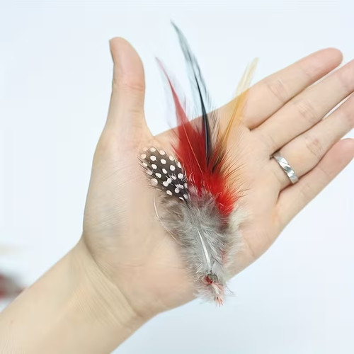 Natural hat feather for all - natural,